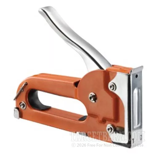 1 Champion Staple Gun with 100 staples – Orange Steel – In Stock