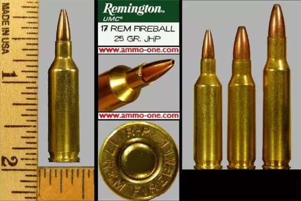 .17 Remington Fireball, By Remington, “R-P” Headstamp, Hornady Accutip SST Bullet, not shown in Picture, One Cartridge not a Box ! – Ammo-One1