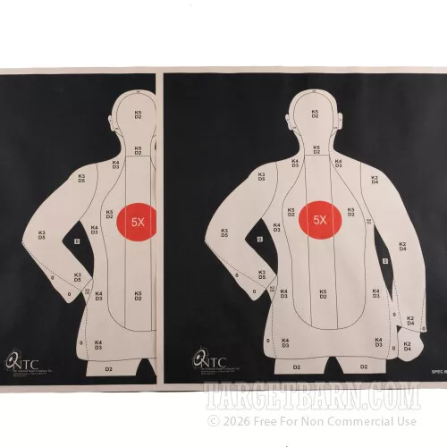 25-Yard Police Silhouette Targets (B-21X RC) for Sale