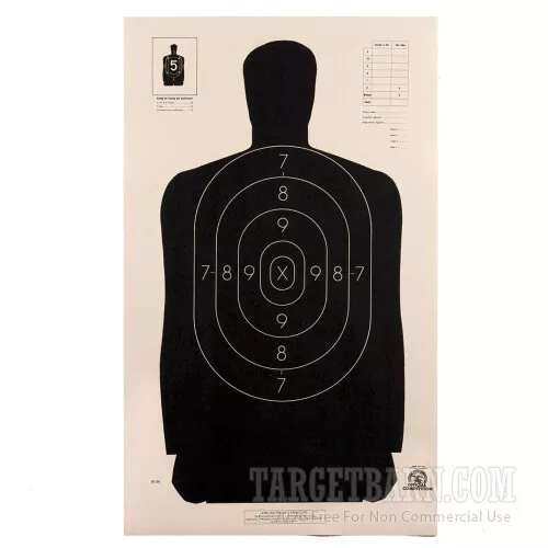 25-Yard Police Silhouette Targets for Sale (B-34)