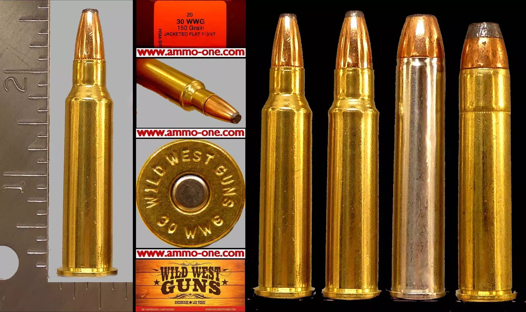 .30 WWG (Wild West Magnum) One Cartridge, not a Box! – Ammo-One1