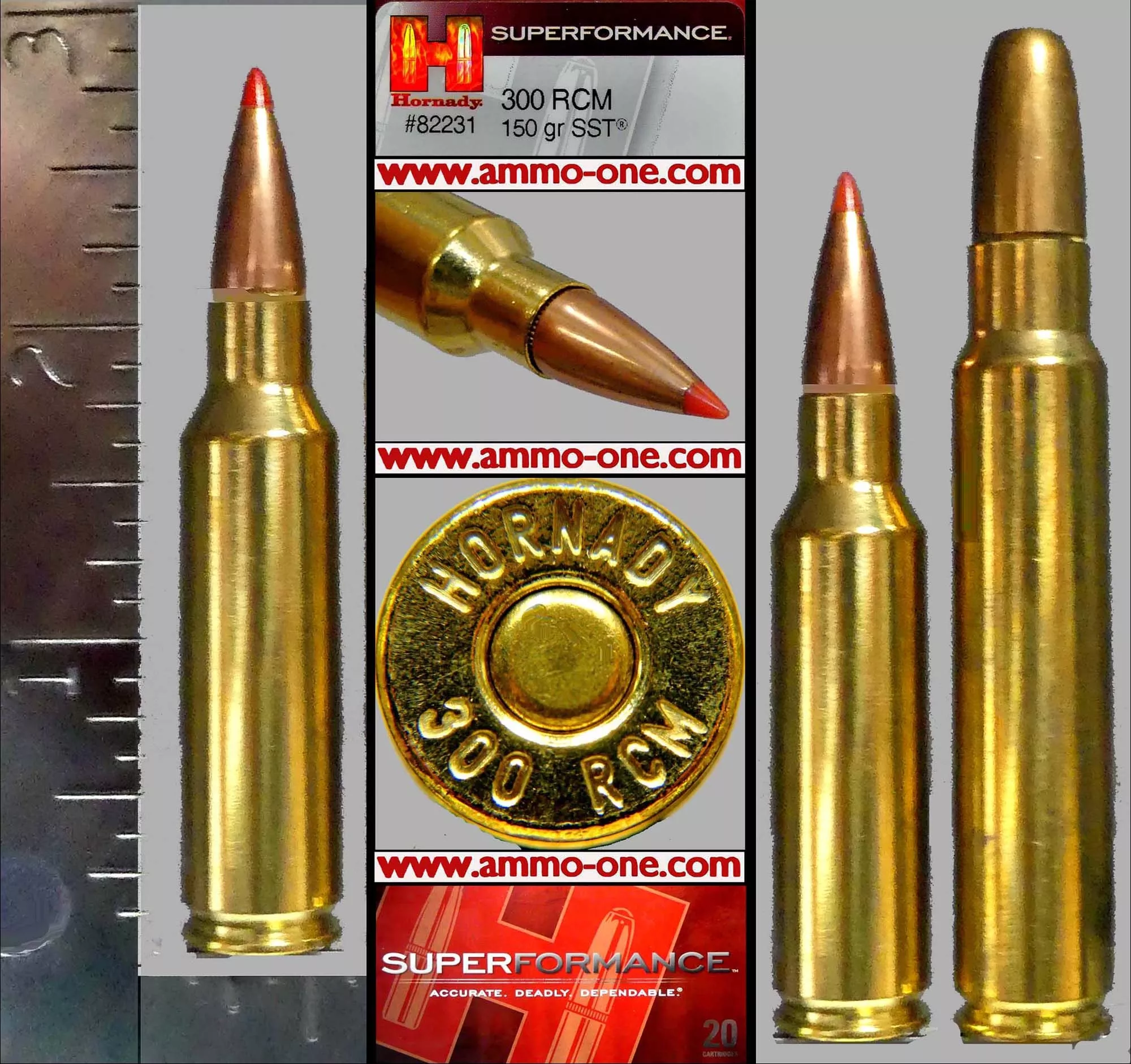 .300 RCM by Hornady, 150gr. SST, One Cartridge Not a Box ! – Ammo-One1