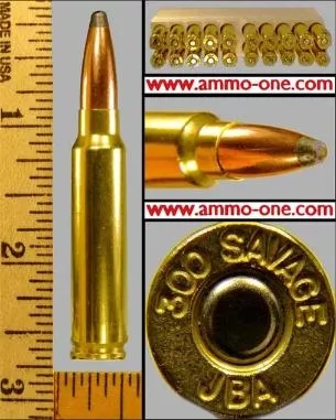 .300 Savage, Obsolete”JBA” H/S, JSP, One Cartridge not a Box. – Ammo-One1