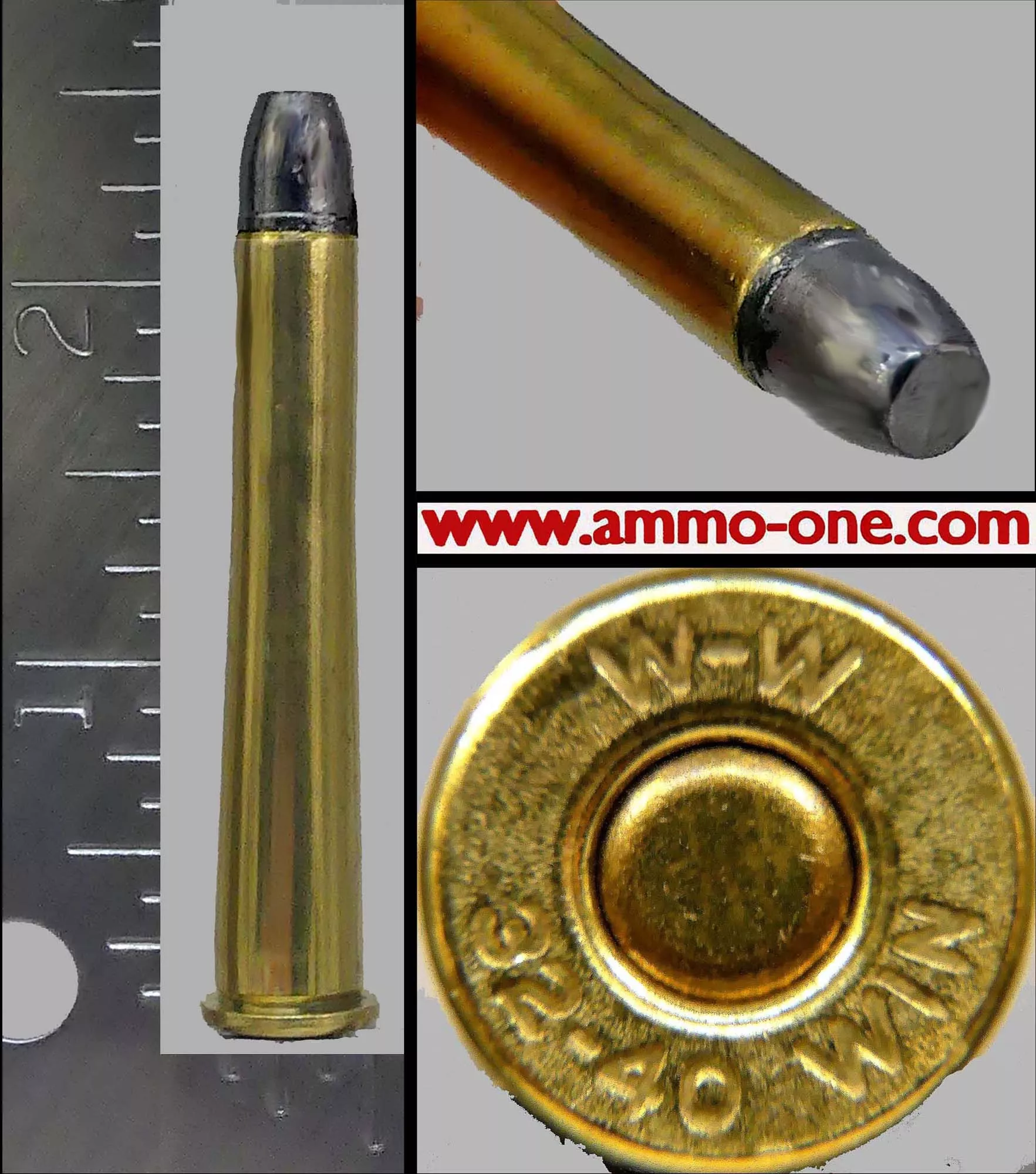 .32-40 Winchester, Lead projectile, “W-W 32-40 WIN” Head-Stamp, One Cartridge, not a box! – Ammo-One1