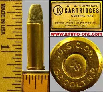 .32 Smith & Wesson Long by U.S. Cartridge Co., One Cartridge. – Ammo-One1