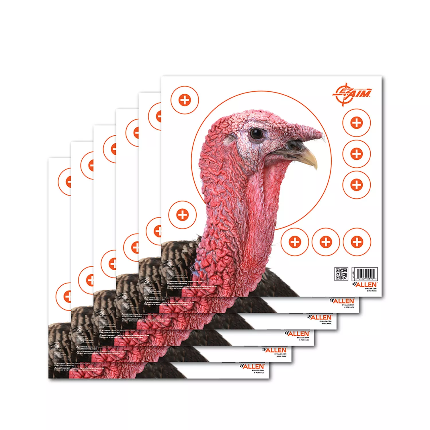 Allen 15322 EZ Aim Four Color Paper 12″ x 12″ Turkey 6 Per Pack – White Birch Armory