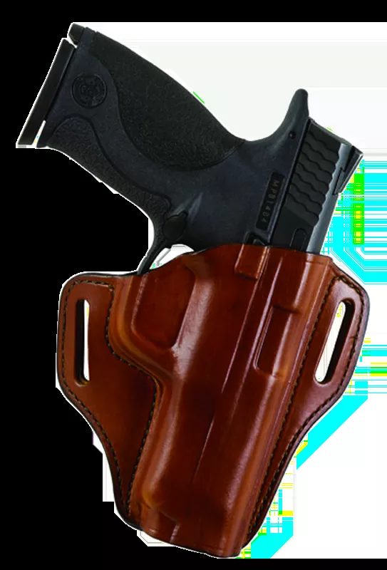 Bianchi RemedyOWB Tan Leather Fits 1911 3.5″ S&W M&P 9 Compact w/wo Thumb Safety Belt Slide Mount RH