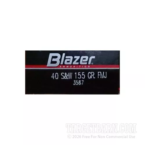 Blazer 40 S&W 155 Grain FMJ – 1000 Rounds