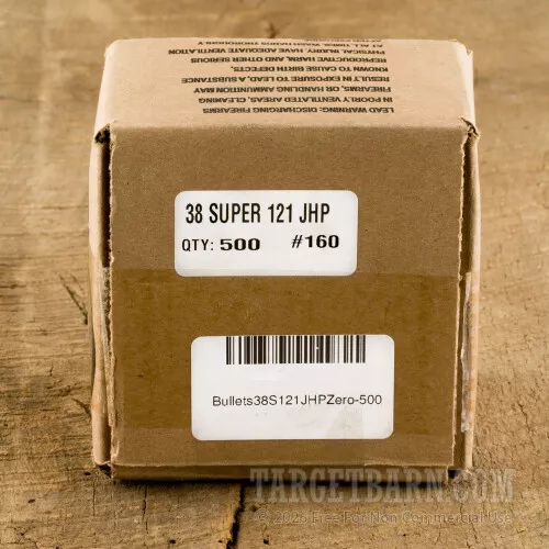 Bullets: 38 Caliber Special 121 Grain JHP – Zero – 1000 Case
