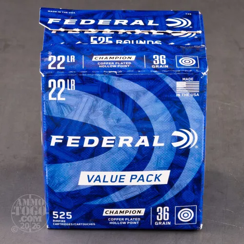 Cheap 22 Long Rifle (LR) ammo – Bulk Federal Copper-Plated Hollow-Point (CPHP) 5250 Round Packs