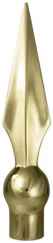 Eder S-102 Flat Spear Ornament – Polished Gold & Silver Finishes – Flagpro