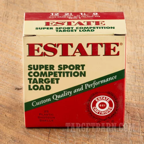 Estate 12 Gauge 2-3/4″ 1-1/8 oz. #9 Shot – 25 Rounds