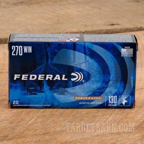 Federal 270 Win 130 Grain SP – 20 Rounds