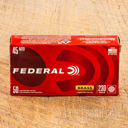 Federal Champion 45 ACP 230 Grain FMJ Cartridges – 1000