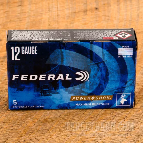 Federal Power-Shok 12 Gauge 2-3/4″ 00 Buckshot – 5 Rounds