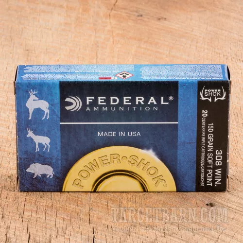 Federal Power-Shok 308 Winchester 150 Grain SP – 200 Rounds