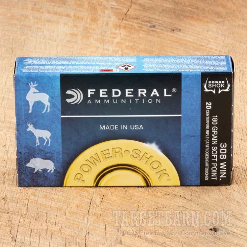 Federal Power-Shok 308 Winchester 180 Grain SP – 20 Rounds