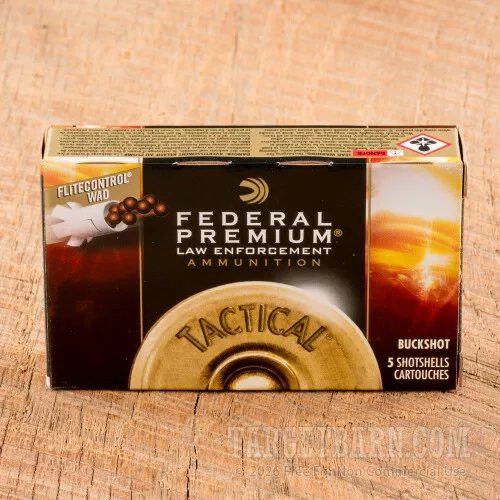 Federal Premium Law Enforcement 12 Gauge 2-3/4″ 00 Buck Shot – 5 Rounds