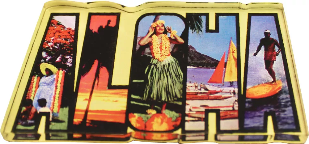 Hawaii Acrylic Postcard Magnet