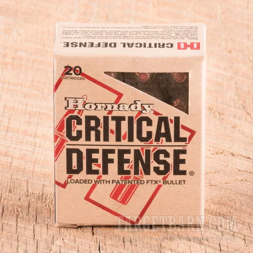 Hornady Critical Defense 40 S&W 165 Grain FTX – 20 Rounds