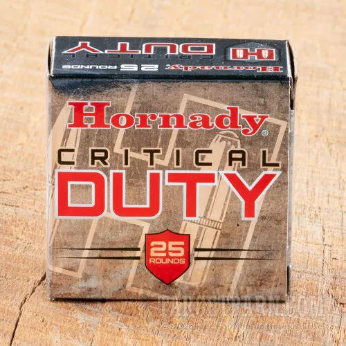 Hornady Critical Duty 9mm Luger 135 Grain JHP – 25 Rounds