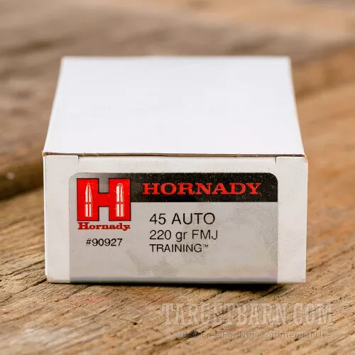 Hornady Training 45 ACP +P 220 Grain FMJ Cartridges - 500
