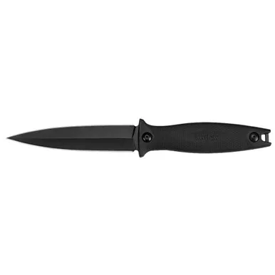 Kershaw Secret Agent, Fixed Blade Knife, Black Oxide Finish