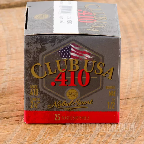 NobelSport 410 Bore 2-1/2” 1/2 oz #7.5 Shot – 25 Rounds
