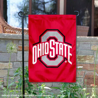 Ohio State Buckeyes Red Garden Flag