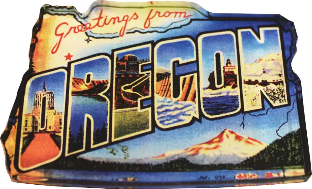 Oregon Acrylic Postcard Magnet