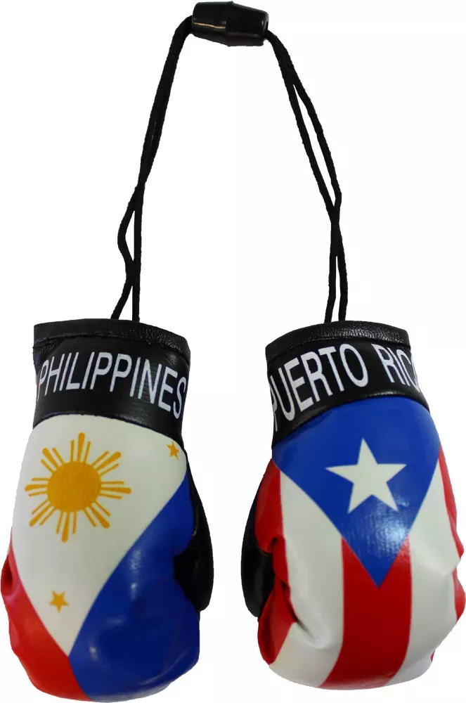 Philippines and Puerto Rico Mini Boxing Gloves