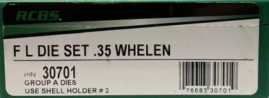 RCBS-GROUP A DIE SET .35 WHELEN RCBS30701
