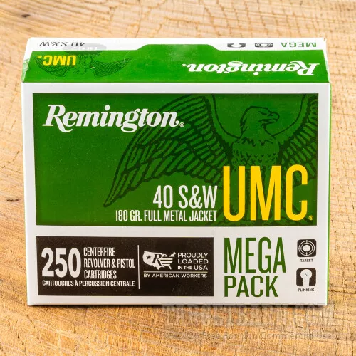 Remington 40 S&W 180 Grain MC – 1000 Rounds