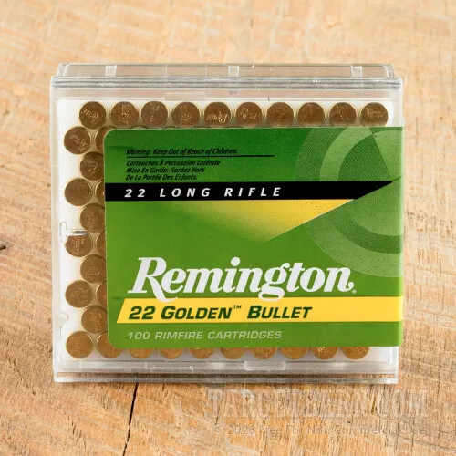 Remington Golden Bullet 22 LR 40 Grain CPRN - 100 Rounds