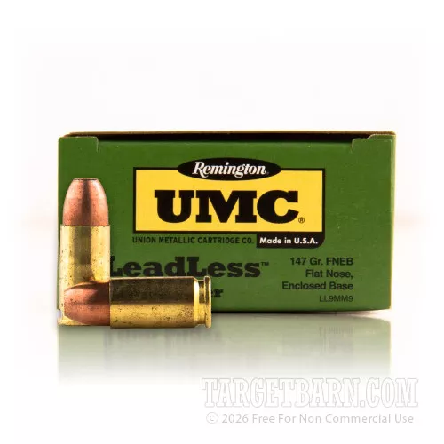 Remington UMC 9mm Luger 147 Grain FNEB – 50 Rounds