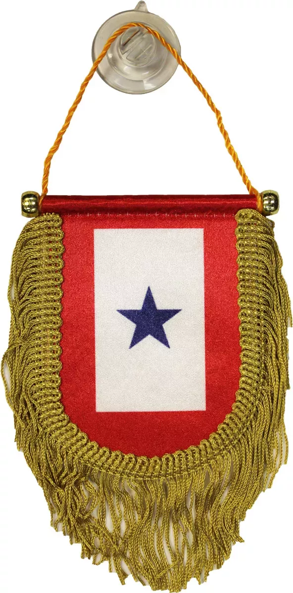 Service Banner (One Star) - Window Hanging Flag (Shield)