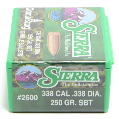 SIERRA GAMEKING 338 CAL (.338) 250 GR SBT 50 CT SIE2600