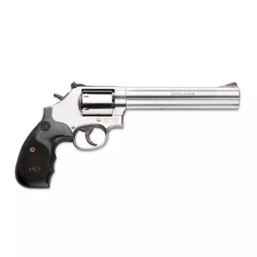 Smith & Wesson 686+ 357 Magnum - 7" Barrel - Stainless / Wood - 7 Shot