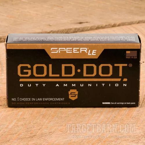 Speer LE Gold Dot 9mm Luger 124 Grain HP - 50 Rounds