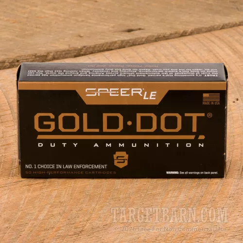 Speer LE Gold Dot 9mm Luger 124 Grain JHP – 50 Rounds