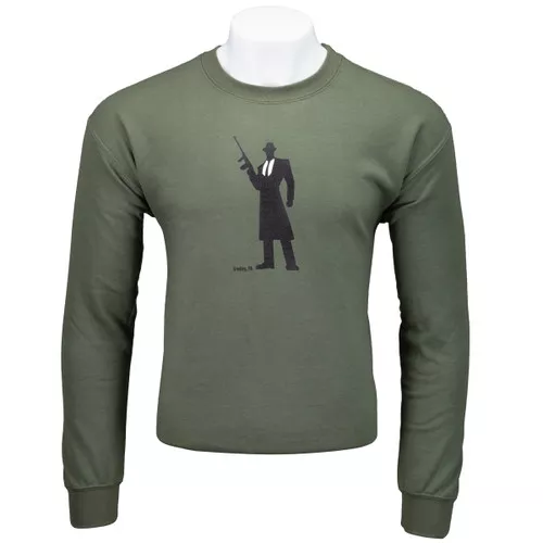 Tommy Gun Warehouse Logo Sweatshirt Military Green