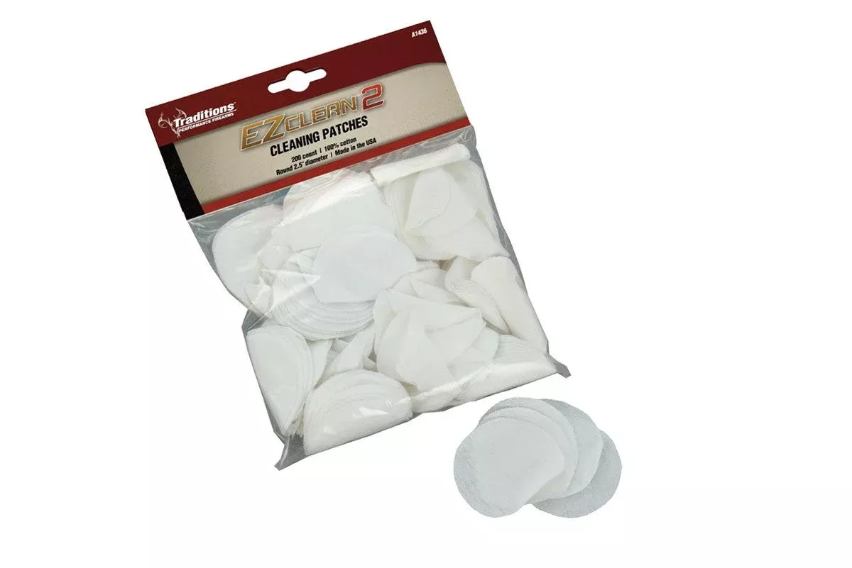 TraditionsEZ Clean 2™ Cotton Cleaning Patches – 200 Pack