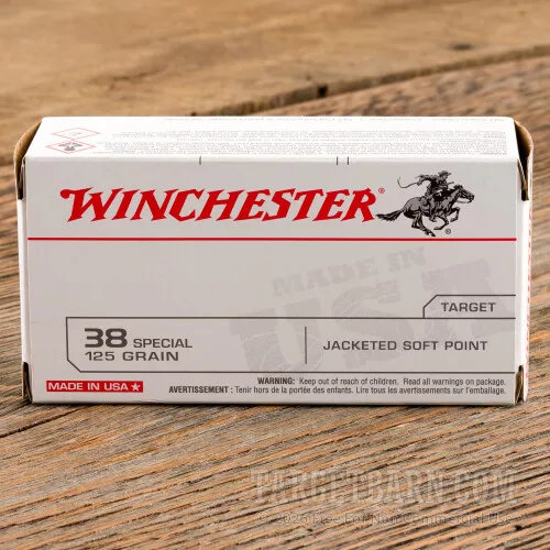 Winchester 38 Special 125 Grain JSP – 500 Rounds