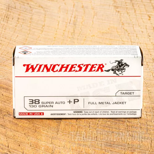 Winchester 38 Super +P 130 FMJ – 500 Rounds