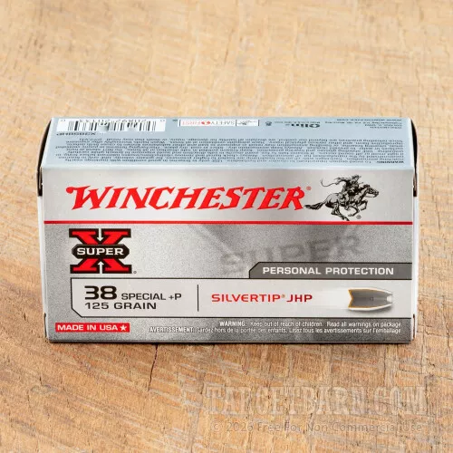 Winchester Personal Protection 38 Special +P 125 Grain JHP – 500 Rounds