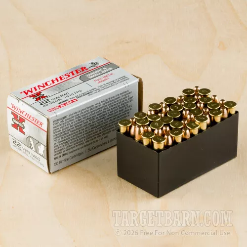 Winchester Super-X 22 WMR 40 Grain FMJ – 50 Rounds