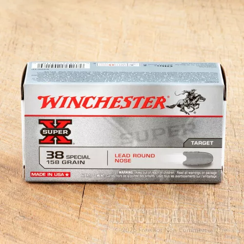Winchester Super-X 38 Special 158 Grain LRN – 50 Rounds