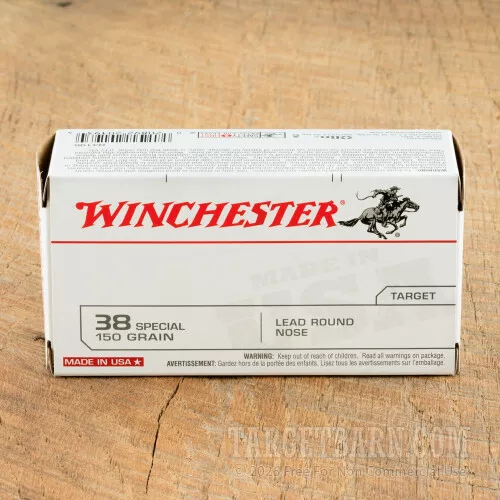 Winchester Target 38 Special 150 Grain LRN – 50 Rounds