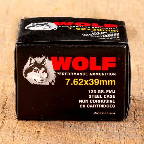 Wolf 7.62x39 122 Grain FMJ - 1000 Rounds