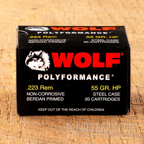Wolf WPA Polyformance 223 Remington 55 Grain HP – 20 Rounds